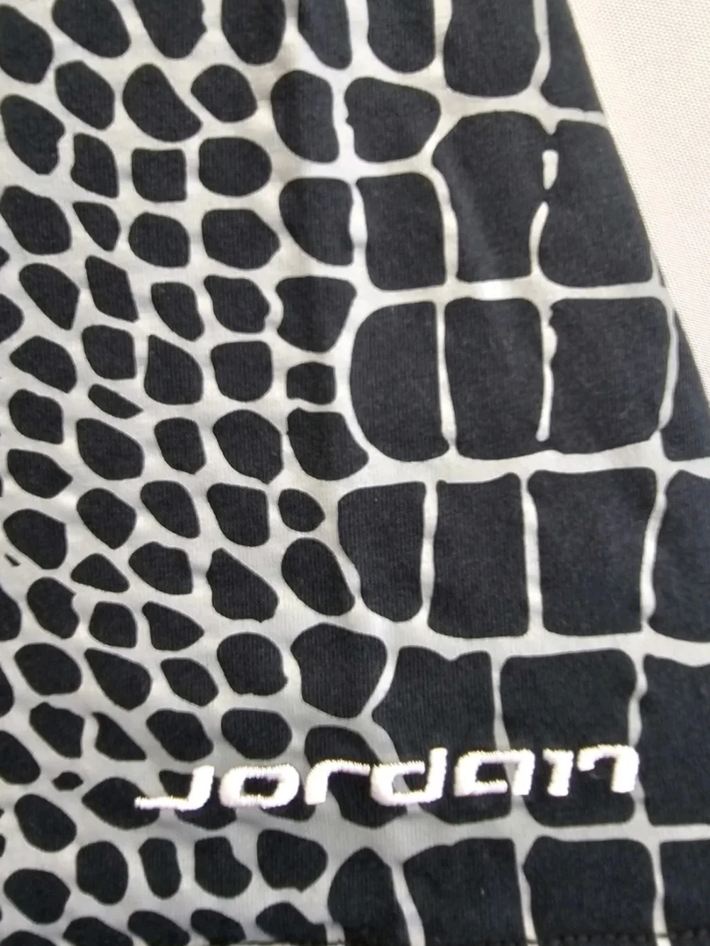 NIKE MICHAEL AIR JORDAN JUMPMAN TEE T SHIRT Mens M Black w/ Reptile Print